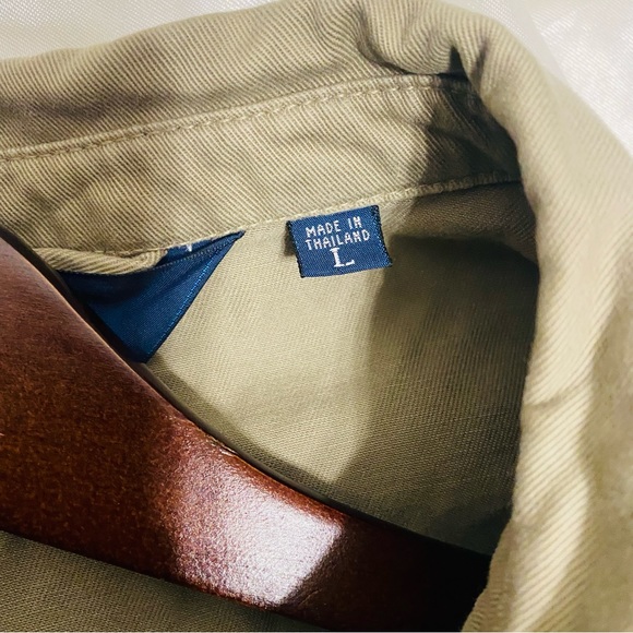 Polo By Ralph Lauren Mens Khaki Full Zip Light Weight Jacket Size Large - Picture 7 of 8